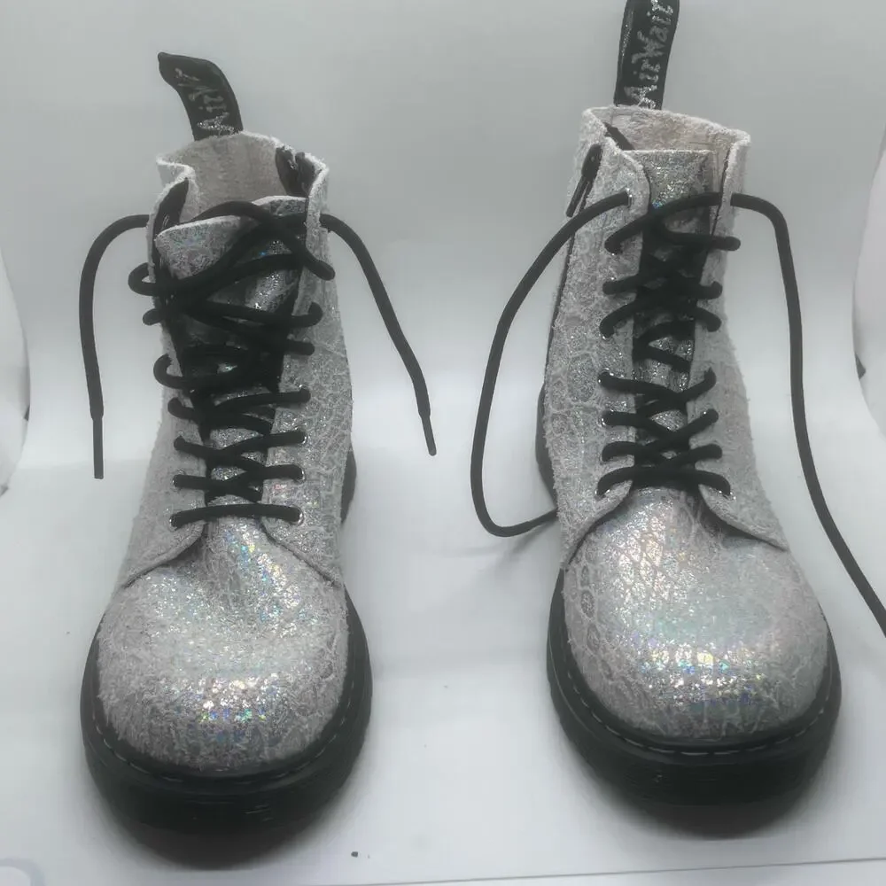 Dr. Martens 1460 Iridescent Sliver Suede Pascal J Size US 4